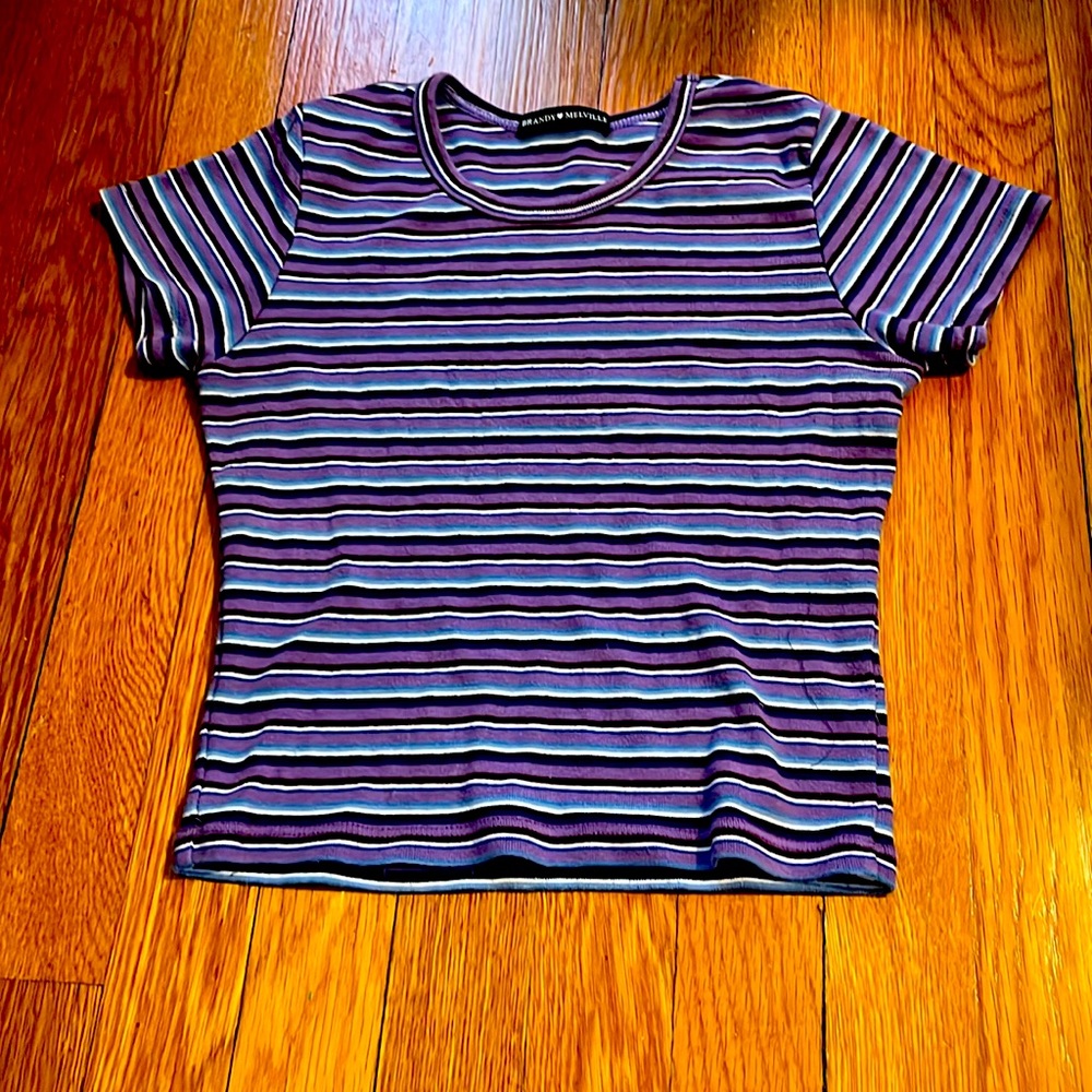 Brandy Melville striped Baby Tee